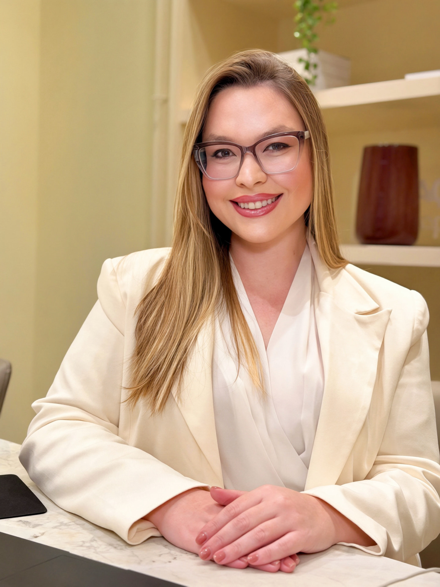 Dra. Bruna Helena da Costa em seu consultório